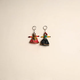 Multicolor - Rajasthani Puppet Couple Handmade Keychain (Set of 2) 39