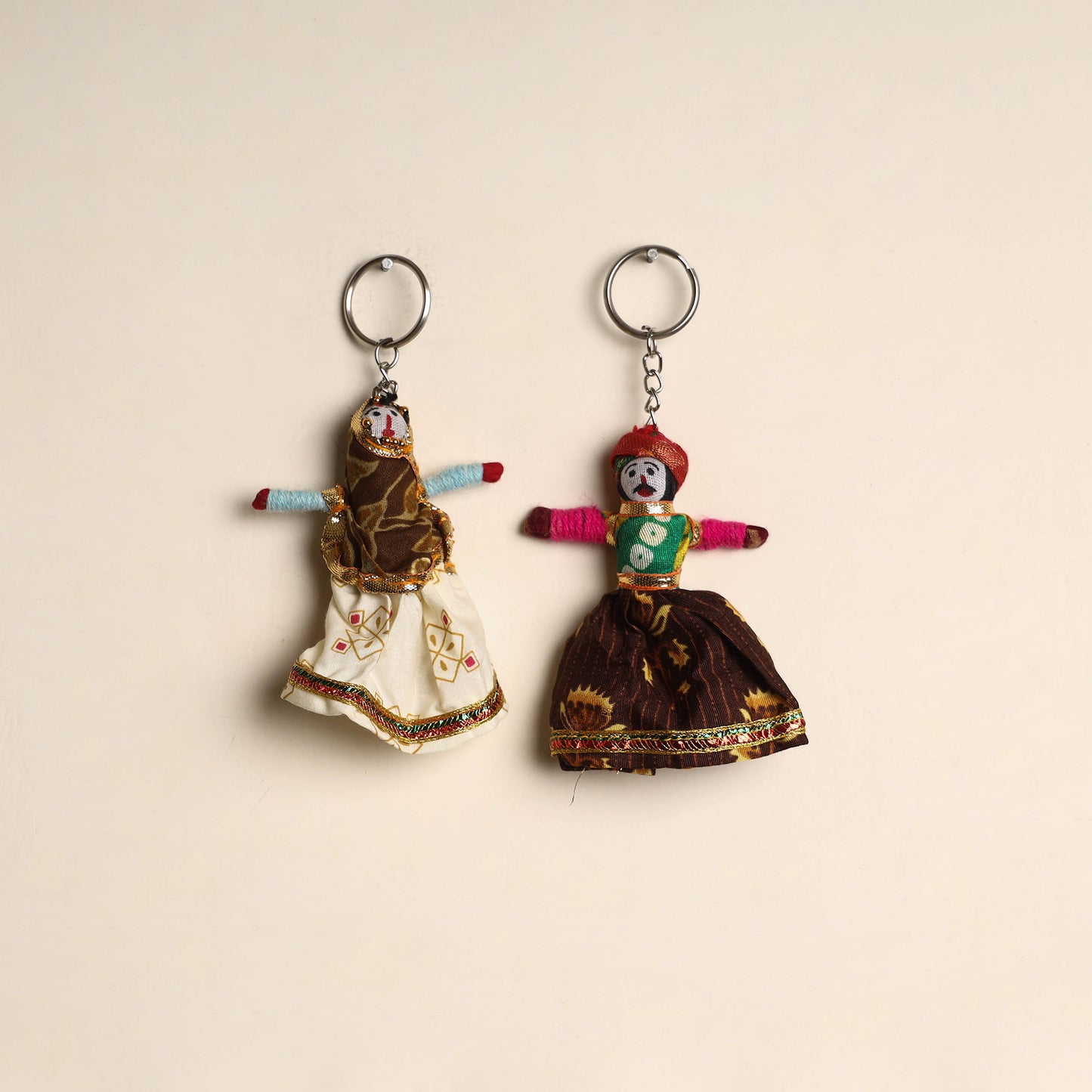 Multicolor - Rajasthani Puppet Couple Handmade Keychain (Set of 2) 42