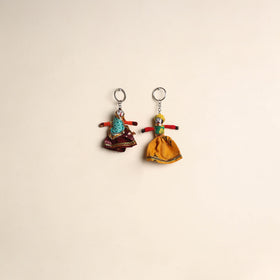 Multicolor - Rajasthani Puppet Couple Handmade Keychain (Set of 2) 47