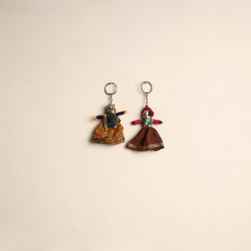 Multicolor - Rajasthani Puppet Couple Handmade Keychain (Set of 2) 48