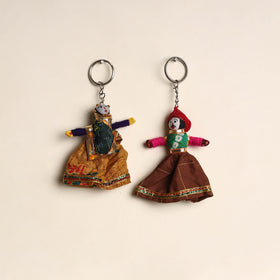 Multicolor - Rajasthani Puppet Couple Handmade Keychain (Set of 2) 48