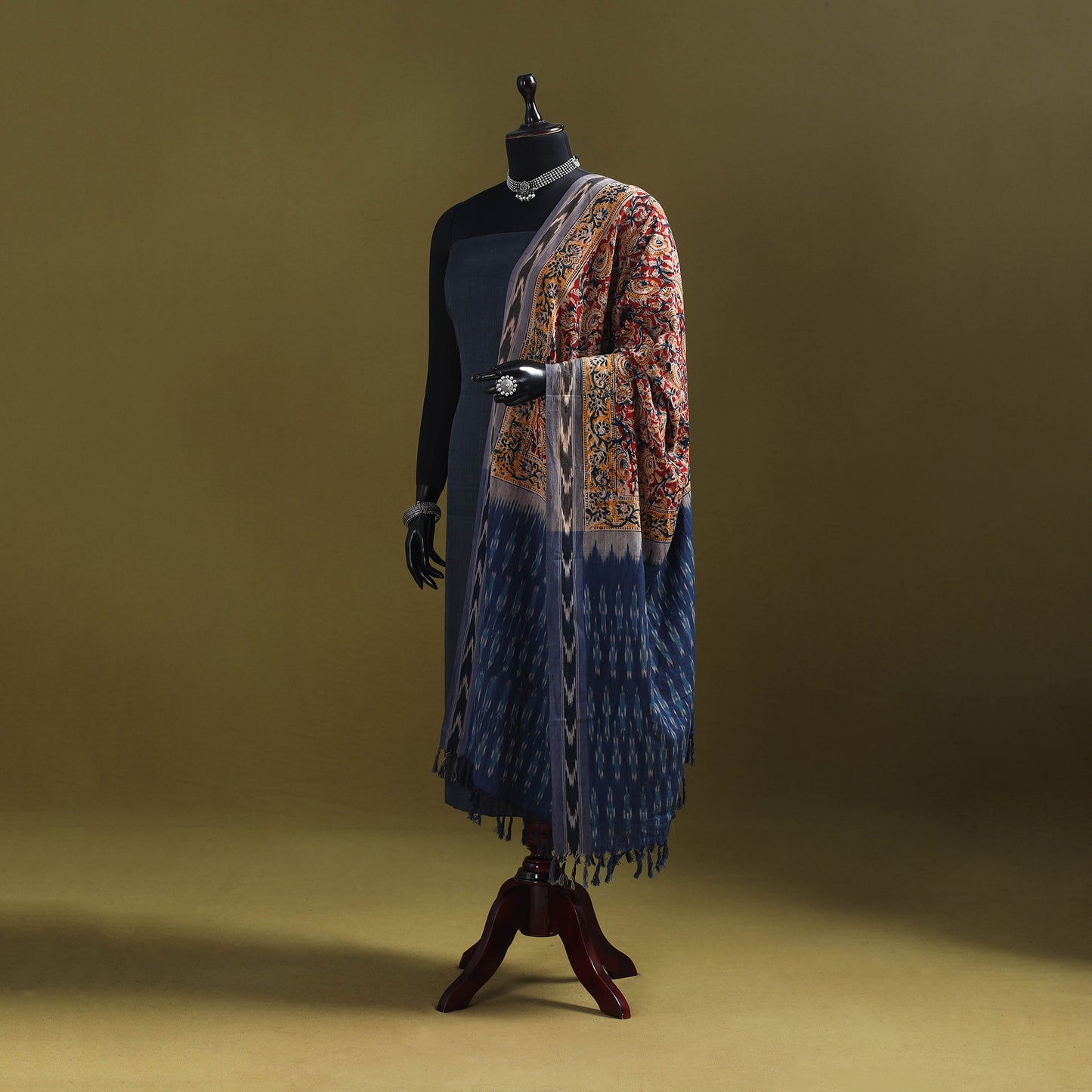 Multicolor - natural dyed kalamkari cotton dupatta