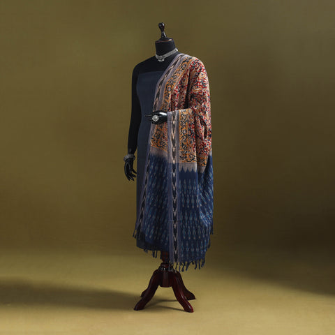 Multicolor - natural dyed kalamkari cotton dupatta
