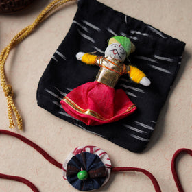  Handcrafted Flower Bead Work Fabart Rakhi 39 