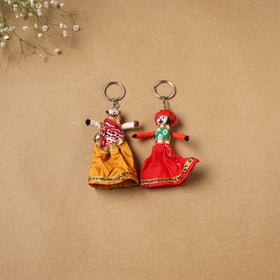 Multicolor - Rajasthani Puppet Couple Handmade Keychain (Set of 2) 06