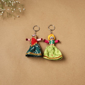 Multicolor - Rajasthani Puppet Couple Handmade Keychain (Set of 2) 15