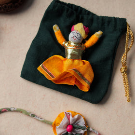  Handcrafted Flower Bead Work Fabart Rakhi 43 