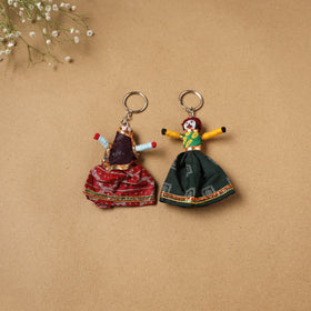 Multicolor - Rajasthani Puppet Couple Handmade Keychain (Set of 2) 19