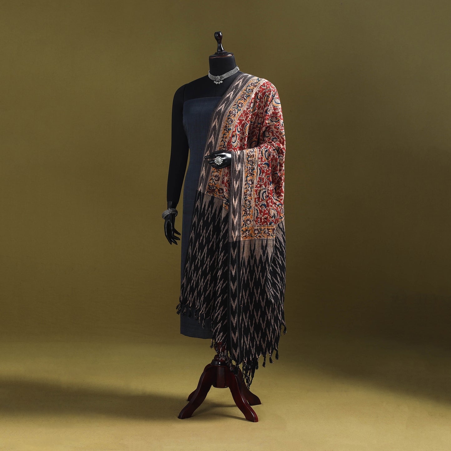 Multicolor - natural dyed kalamkari cotton dupatta