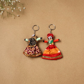 Multicolor - Rajasthani Puppet Couple Handmade Keychain (Set of 2) 31