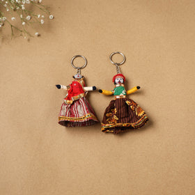 Multicolor - Rajasthani Puppet Couple Handmade Keychain (Set of 2) 34