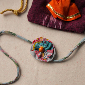  Handcrafted Flower Bead Work Fabart Rakhi 49 