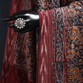 Multicolor - natural dyed kalamkari cotton dupatta