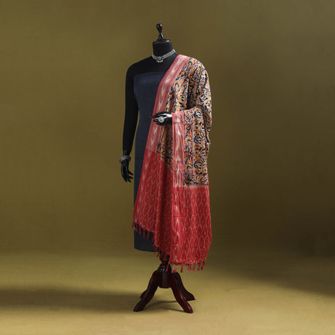 Multicolor - natural dyed kalamkari cotton dupatta