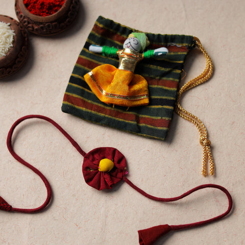 Buy Handcrafted Flower Fabart Rakhi 53 Online at iTokri.com
