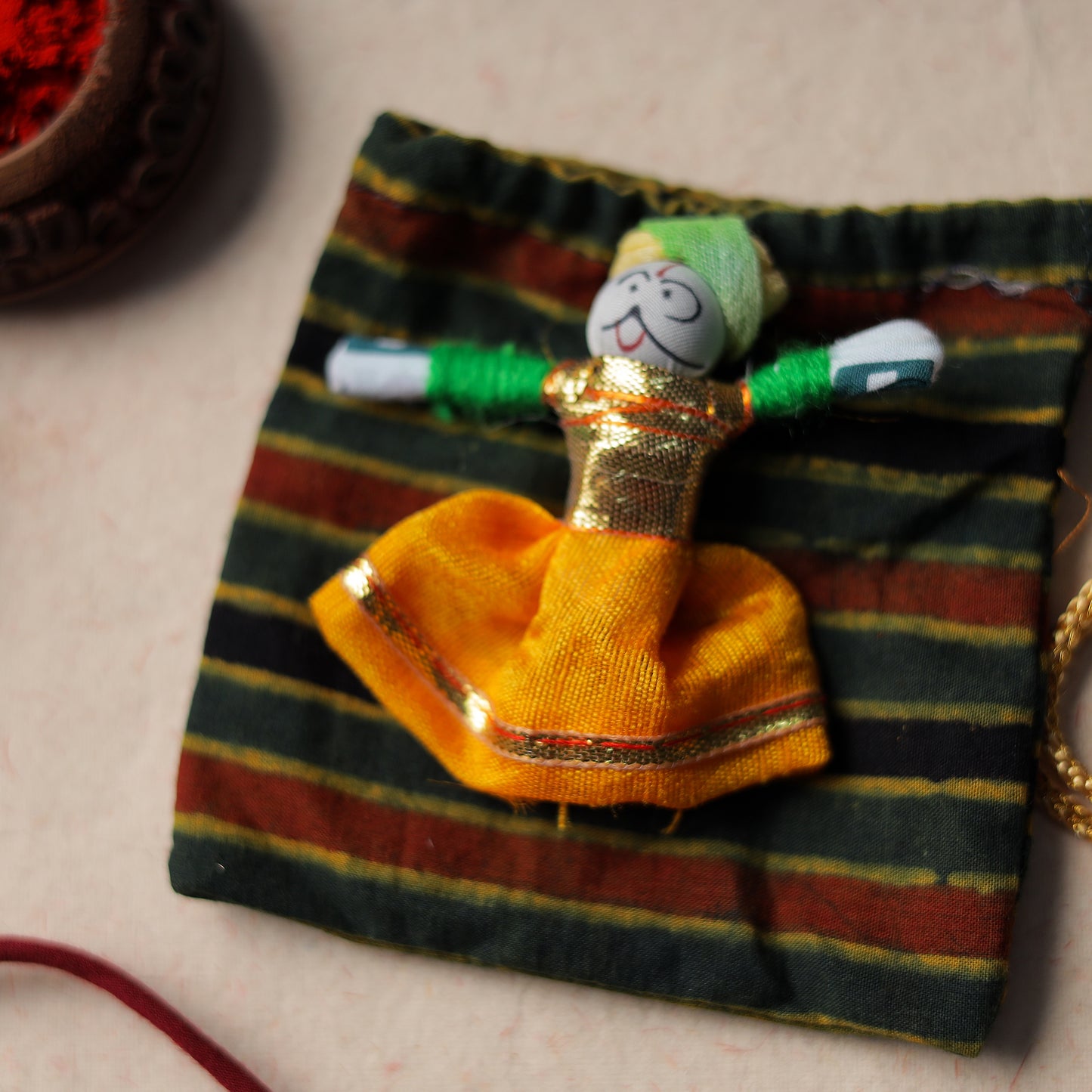 Buy Handcrafted Flower Fabart Rakhi 53 Online at iTokri.com