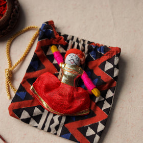  Handcrafted Flower Bead Work Fabart Rakhi 55 