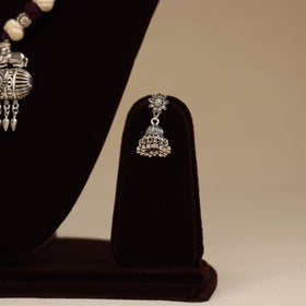 Purple - German Silver Thread Beads Necklace Set 11