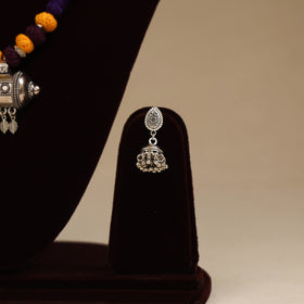 Purple - German Silver Thread Beads Necklace Set 13