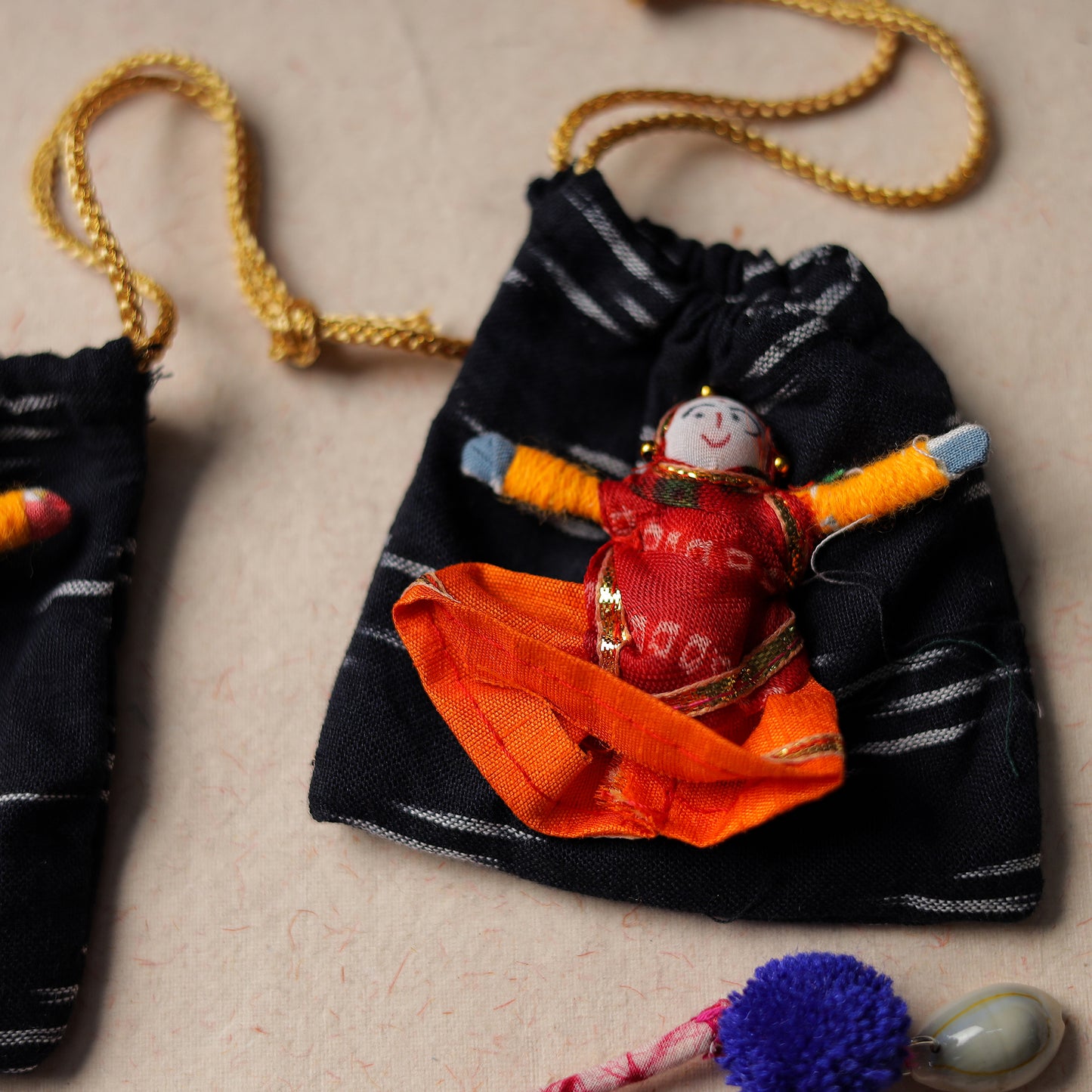 Buy Handcrafted Embroidery Bead Work Fabart Rakhi & Lumba Set 12 Online at iTokri.com
