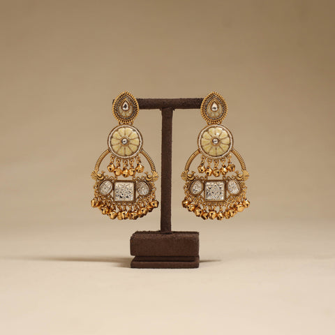 Handcrafted Golden Plated Metal Earrings 17