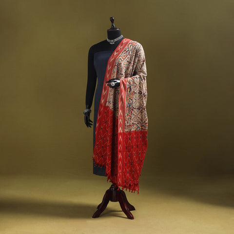 Multicolor - natural dyed kalamkari cotton dupatta