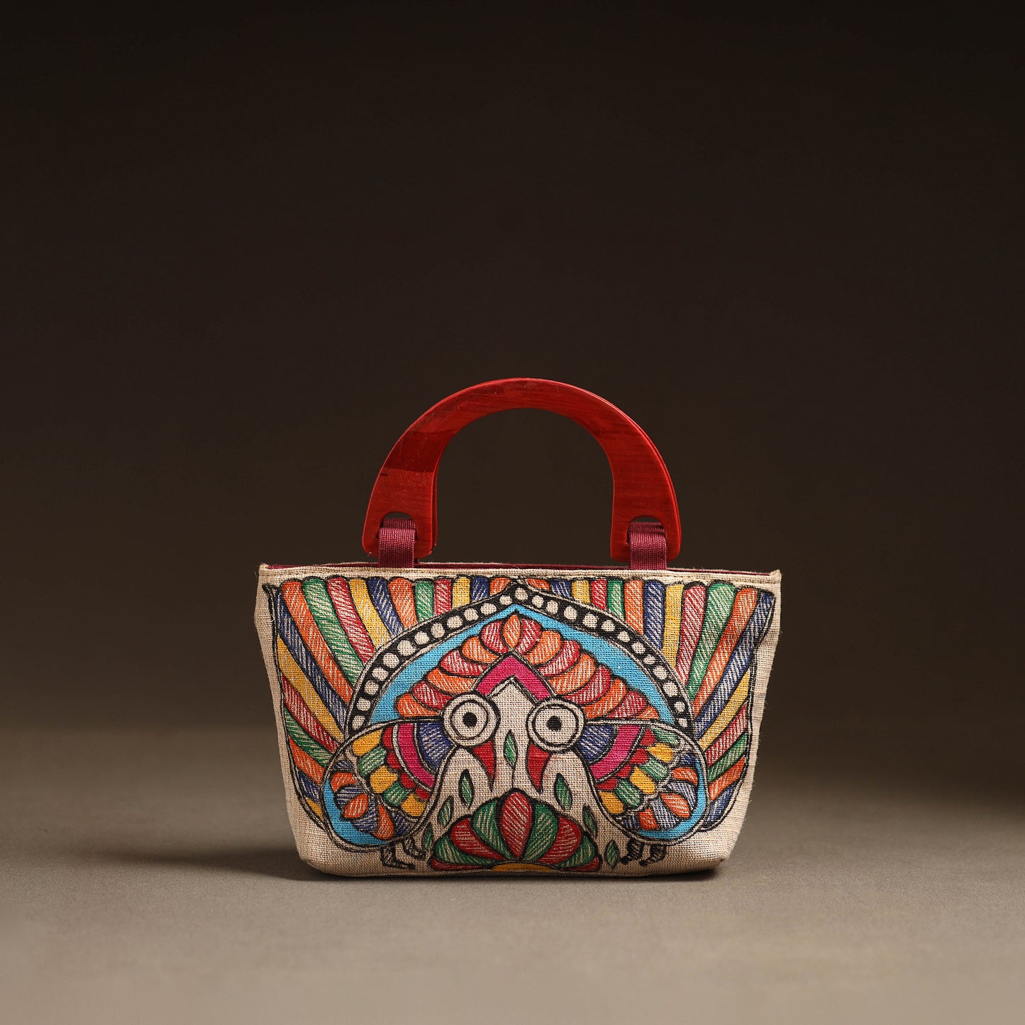 Multicolor - Madhubani Handpainted Handbag 01