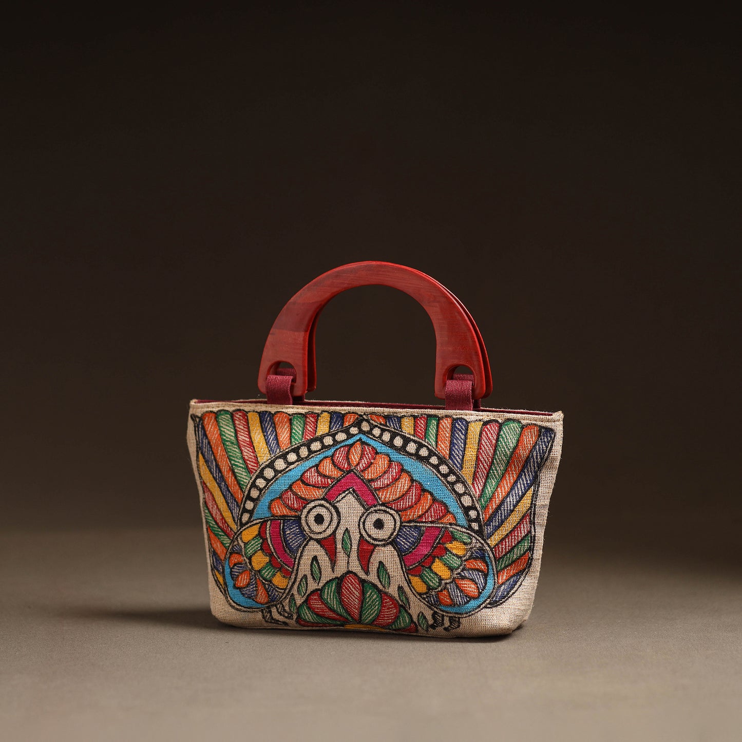 Multicolor - Madhubani Handpainted Handbag 01