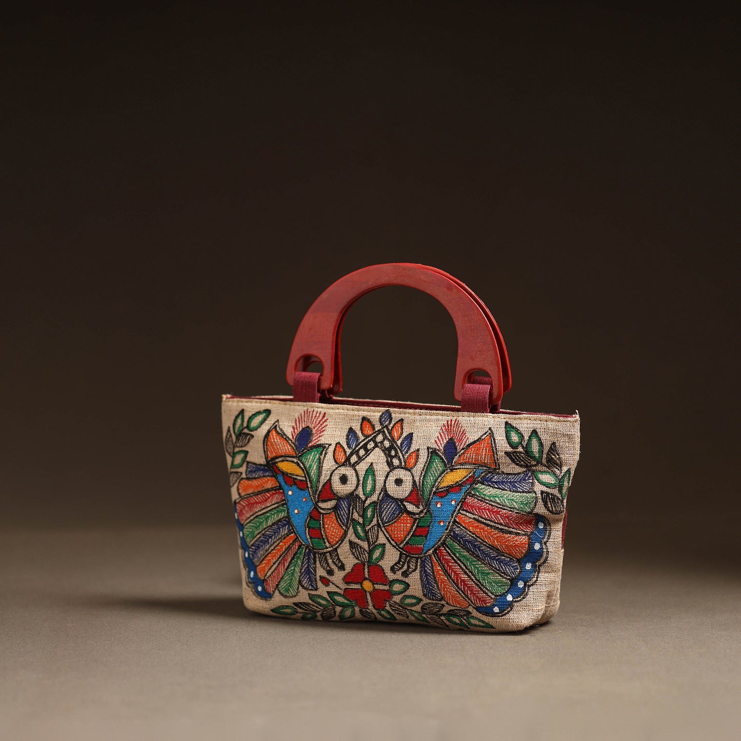 Multicolor - Madhubani Handpainted Handbag 03
