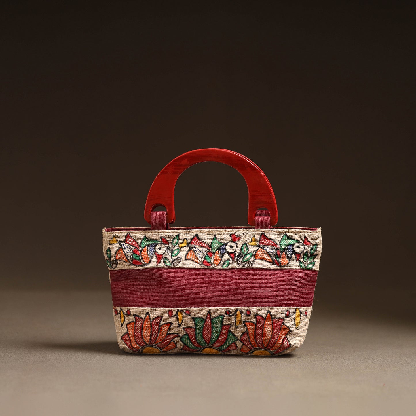 Multicolor - Madhubani Handpainted Handbag 03
