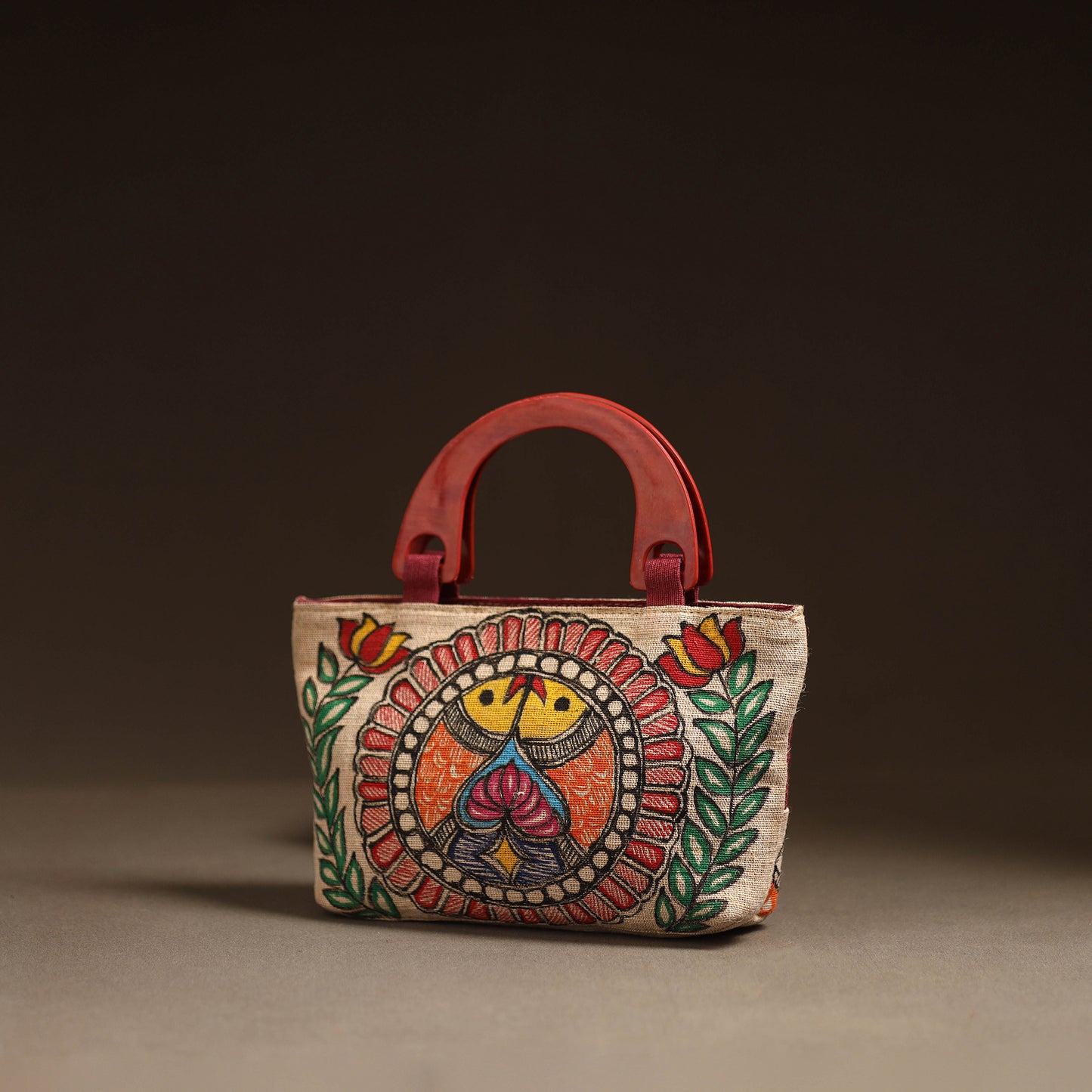 Multicolor - Madhubani Handpainted Handbag 04