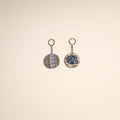 Fabric-embellished wood keychain (set of 2) 29 - handcrafted