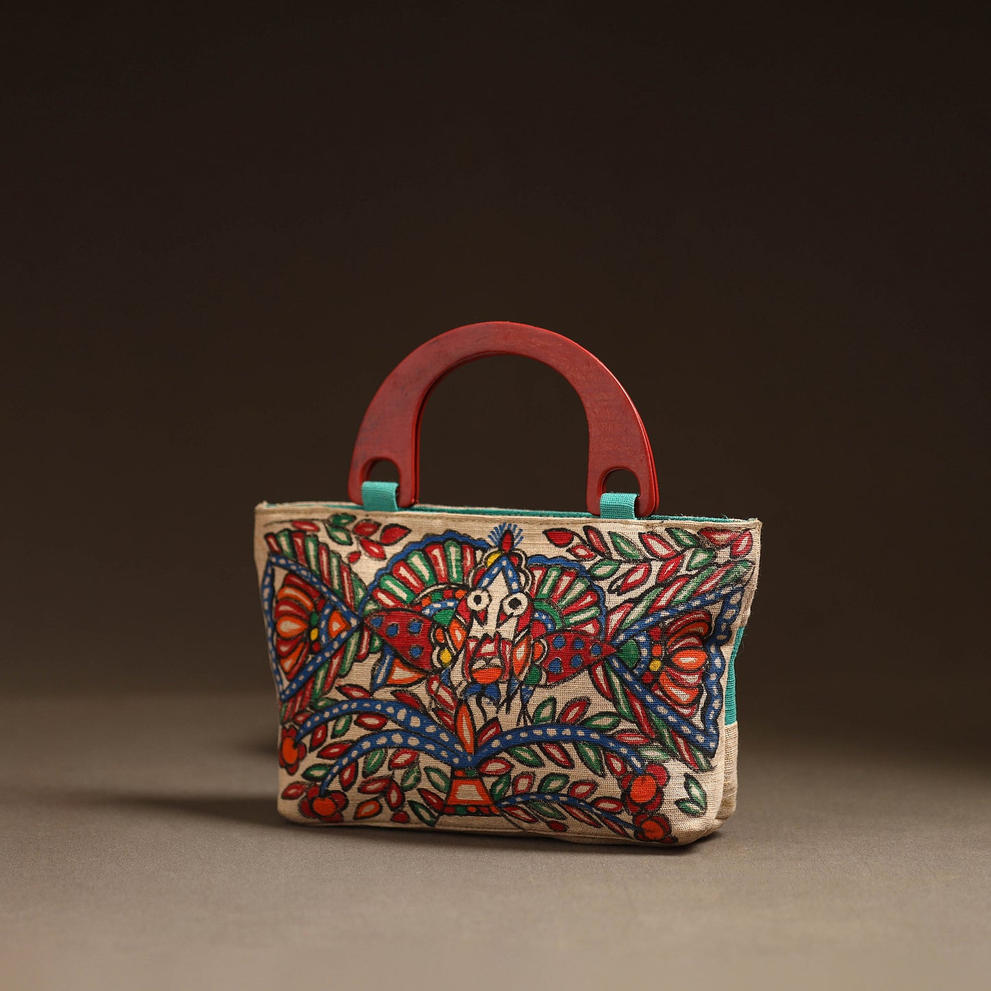 Multicolor - Madhubani Handpainted Handbag 10