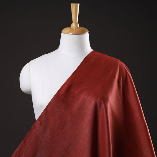 Maroon - Vidarbha Tussar Silk Cotton Handloom Fabric