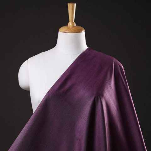 Dark Purple - Vidarbha Tussar Silk Cotton Handloom Fabric