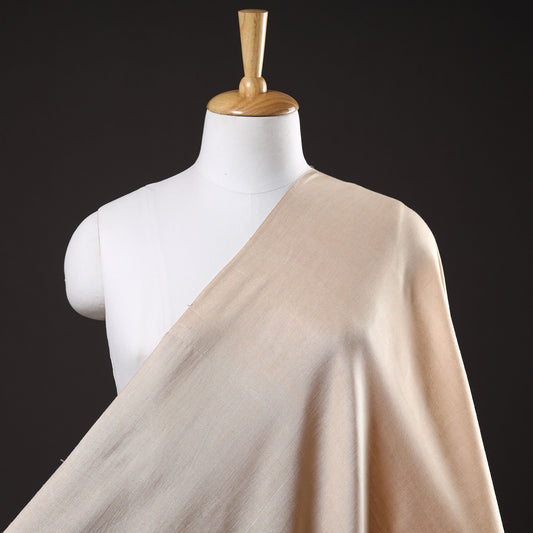 Beige - Vidarbha Tussar Silk Cotton Handloom Fabric