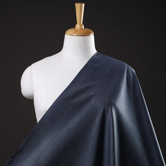 Dark Grey - Vidarbha Tussar Silk Cotton Handloom Fabric