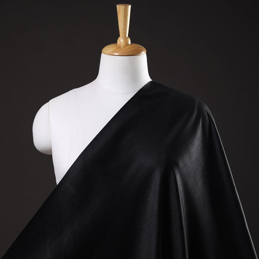 Black - Black - Vidarbha Tussar Silk Cotton Handloom Fabric