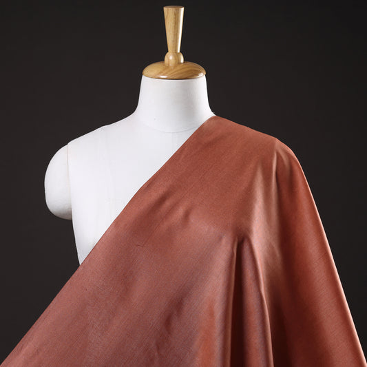 Pink - Brown - Vidarbha Tussar Silk Cotton Handloom Fabric
