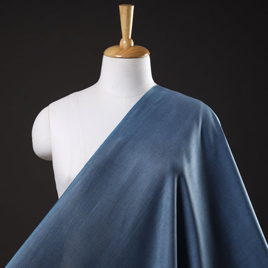 Steel Blue - Vidarbha Tussar Silk Cotton Handloom Fabric