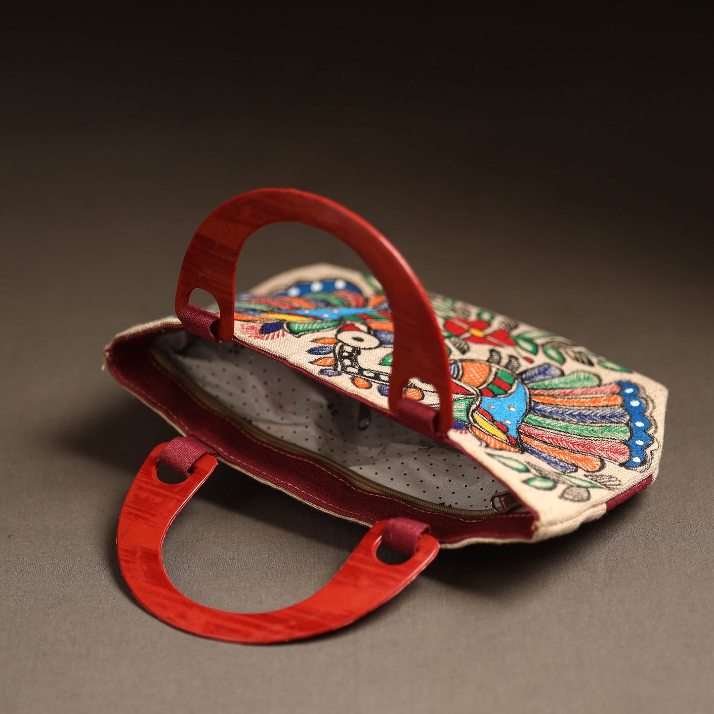 Multicolor - Madhubani Handpainted Handbag 03