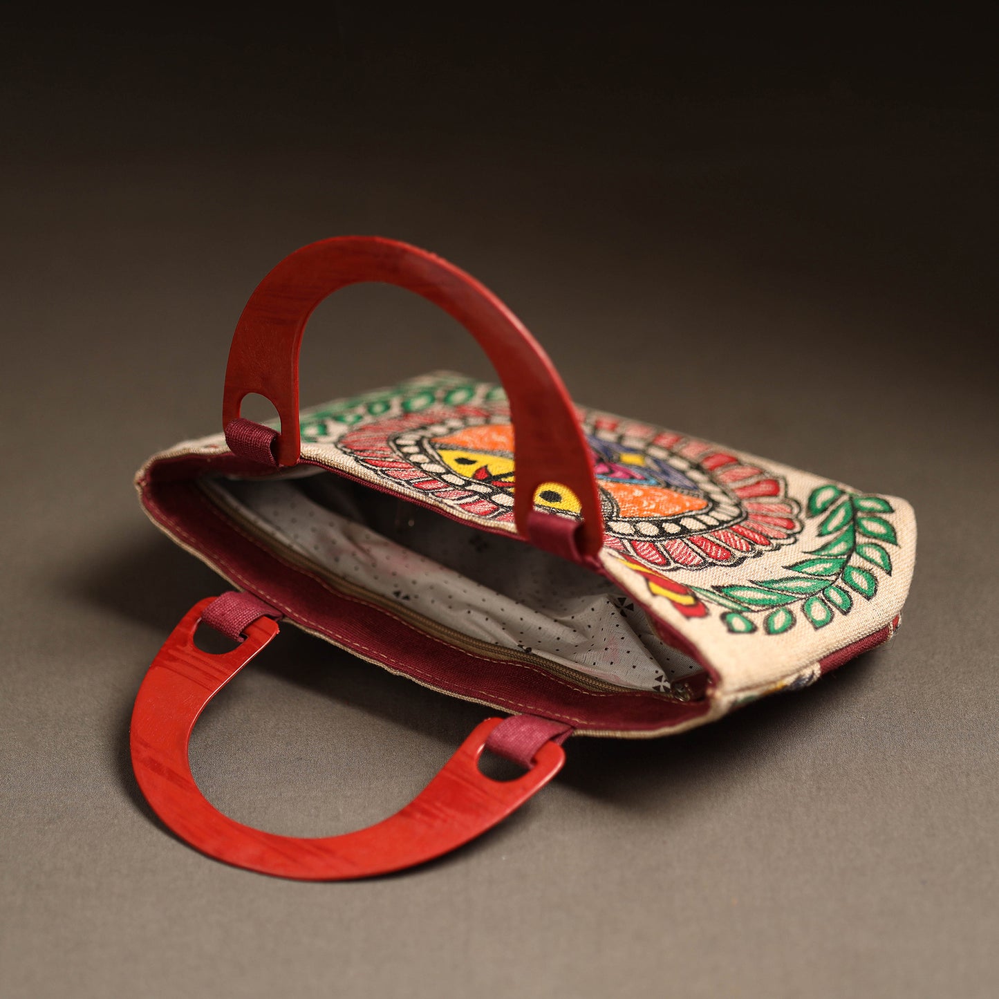 Multicolor - Madhubani Handpainted Handbag 15