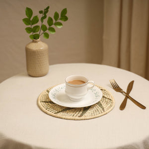 Handcrafted Eco-Friendly Sabai Grass Spiral Mat 10