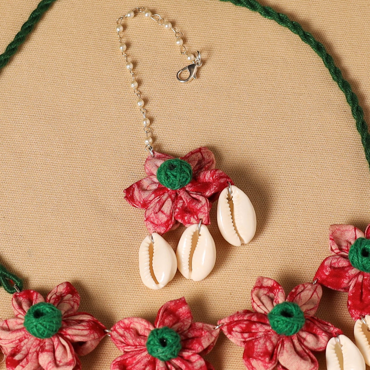 Handmade Fabart Floral Jewellery Set