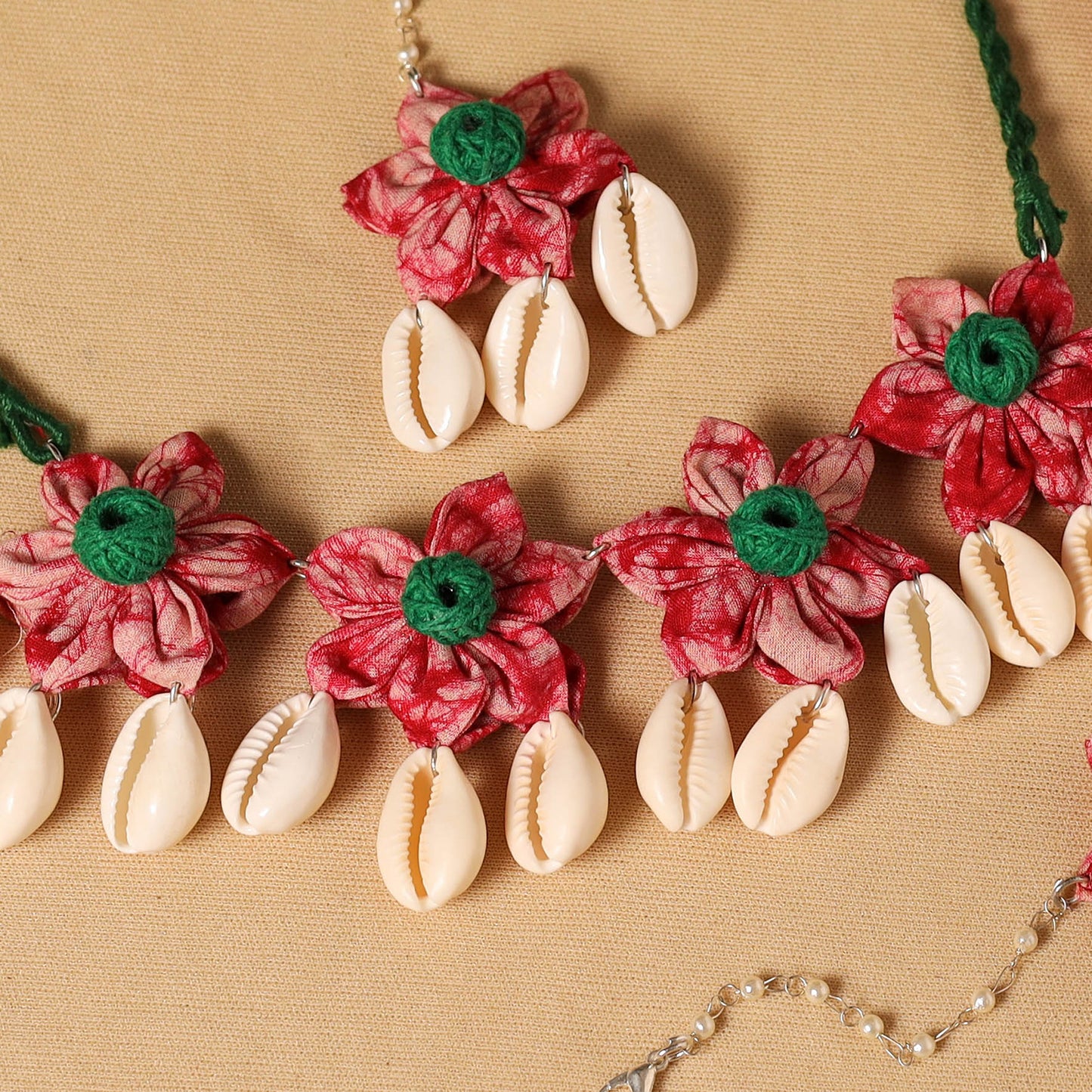 Handmade Fabart Floral Jewellery Set