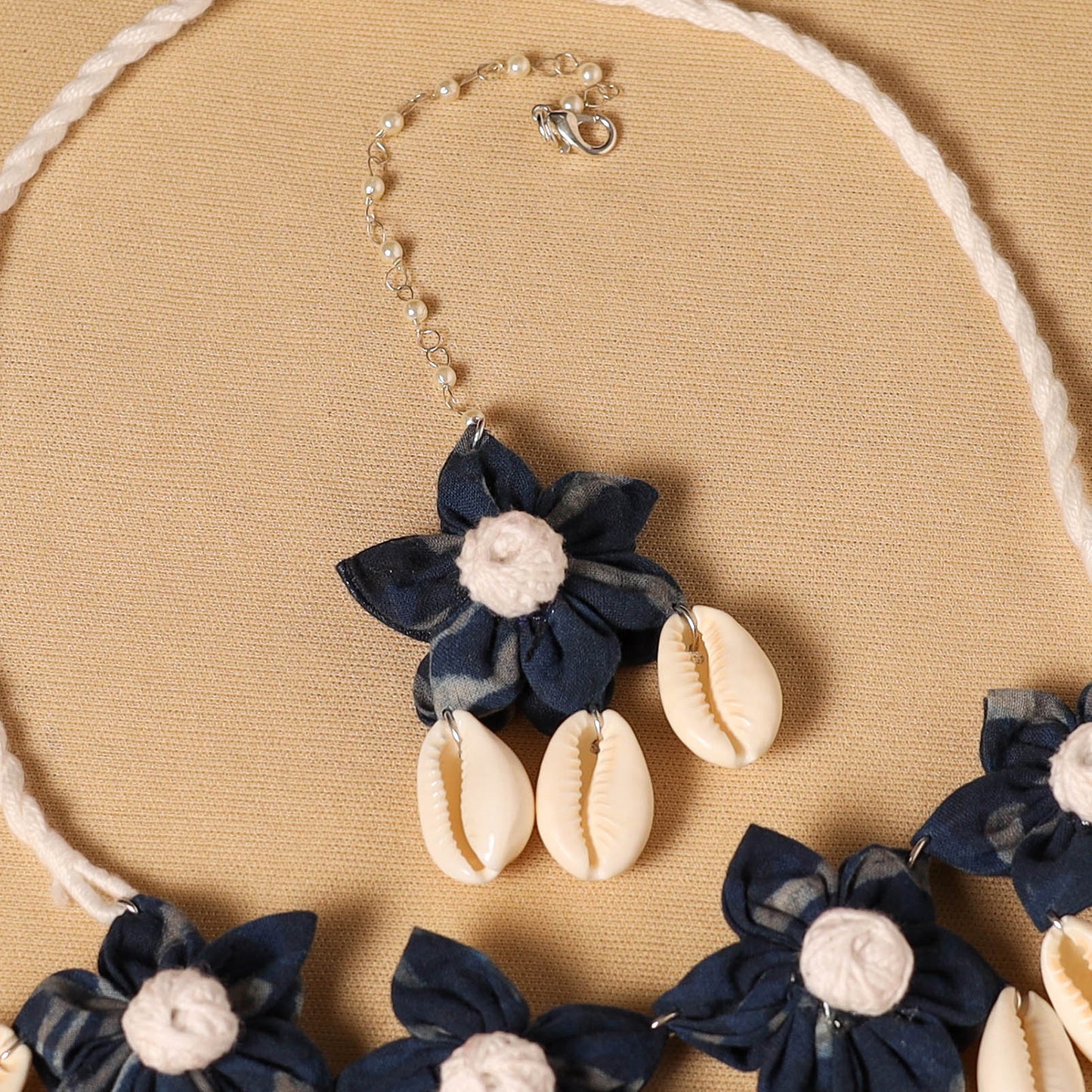 Multicolor - handmade fabart floral jewellery set 06