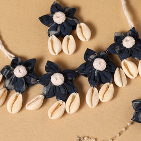 Multicolor - handmade fabart floral jewellery set 06