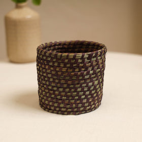 Brown - Handcrafted Eco-Friendly Sabai Grass Pen Stand 01