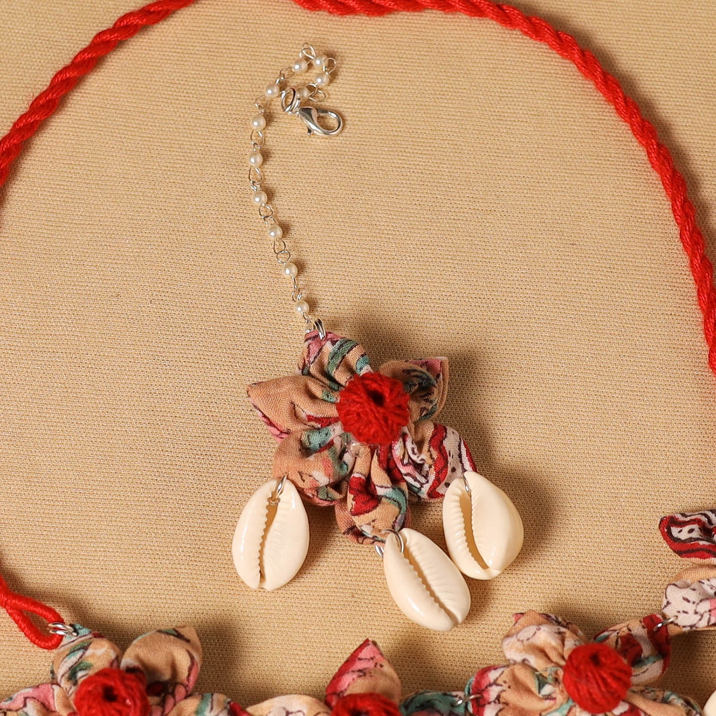 Handmade Fabart Floral Jewellery Set