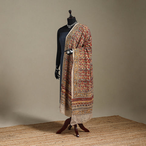 Multicolor - pedana natural dyed cotton kalamkari dupatta
